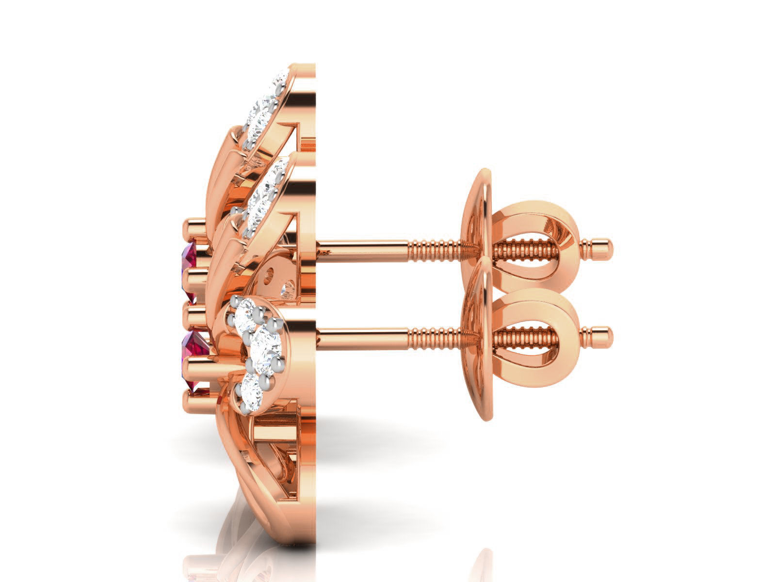 Diamond Studs Earrings renders 3dm details 3D print model_4