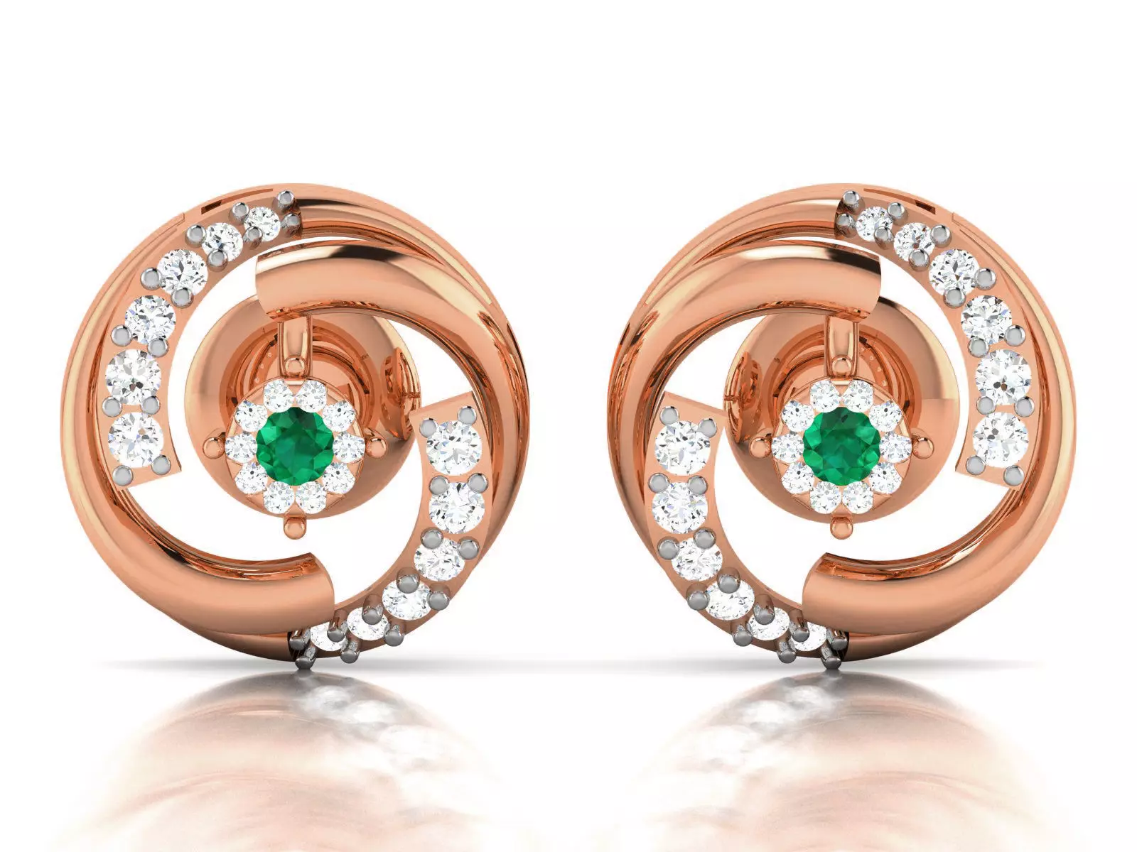 Diamond Studs Earrings renders 3dm details 3D print model_0