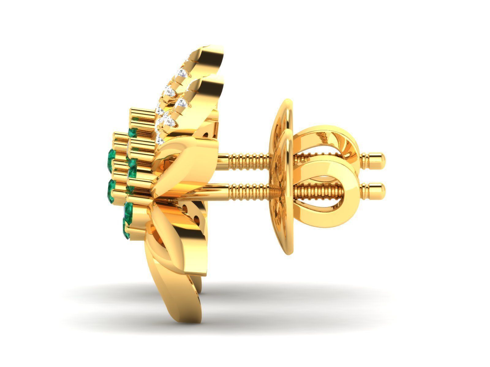 Diamond Studs Earrings renders 3dm details 3D print model_6