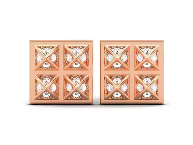 Diamond Studs Earrings renders 3dm details 3D print model Diamond Studs Earrings renders 3dm details 3D print model