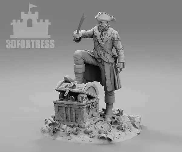 The captain with the chest