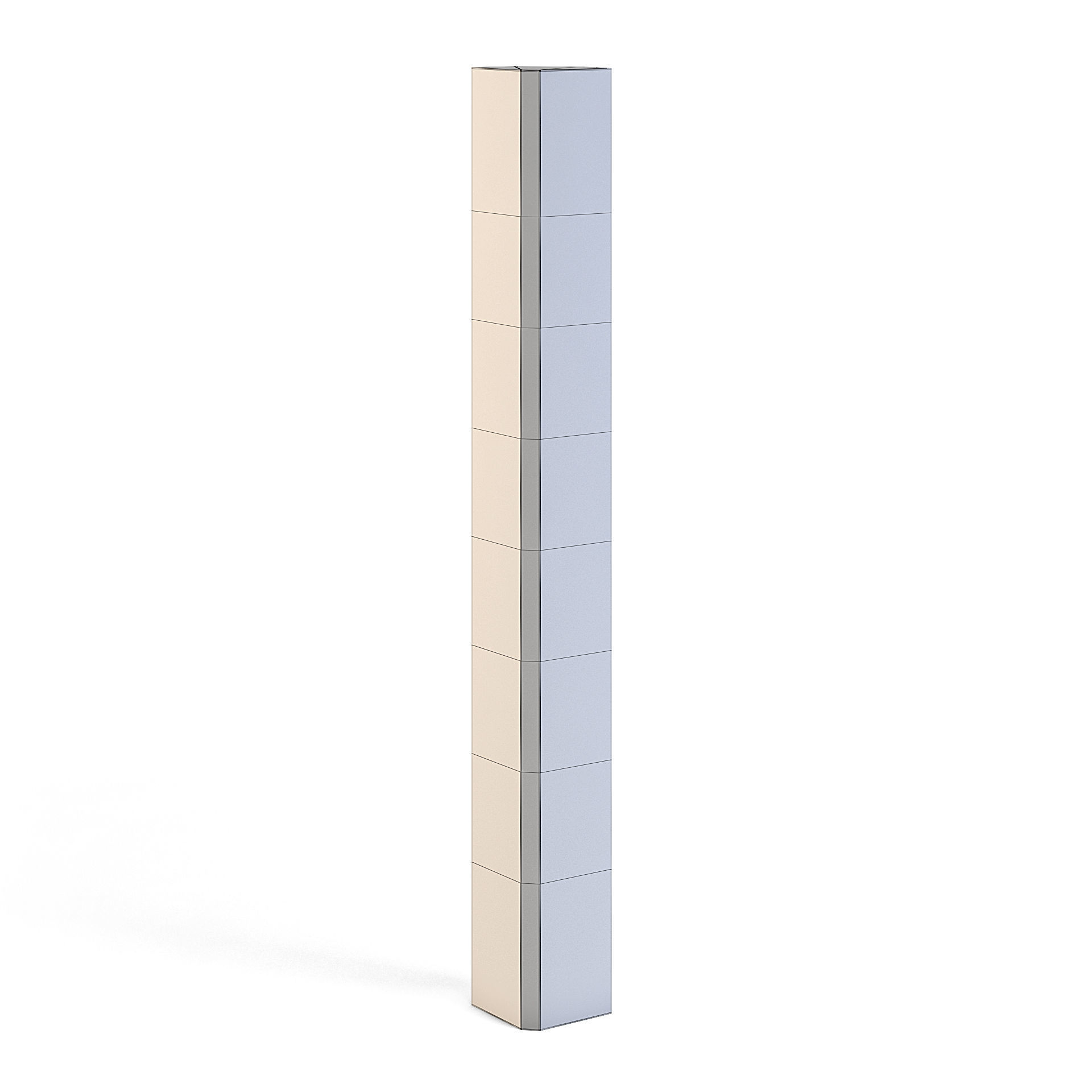 Futuristic Apartment Wall Corner 3D model_6