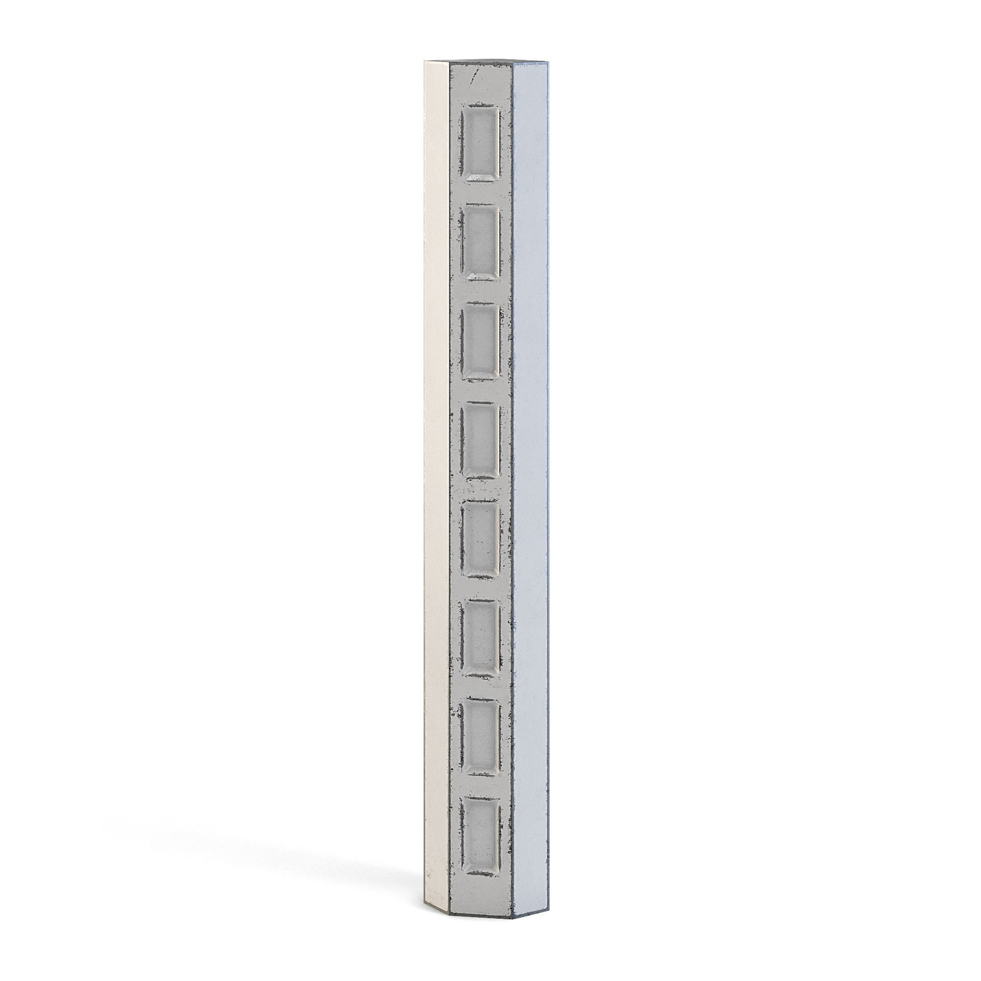 Futuristic Apartment Wall Corner 3D model_3
