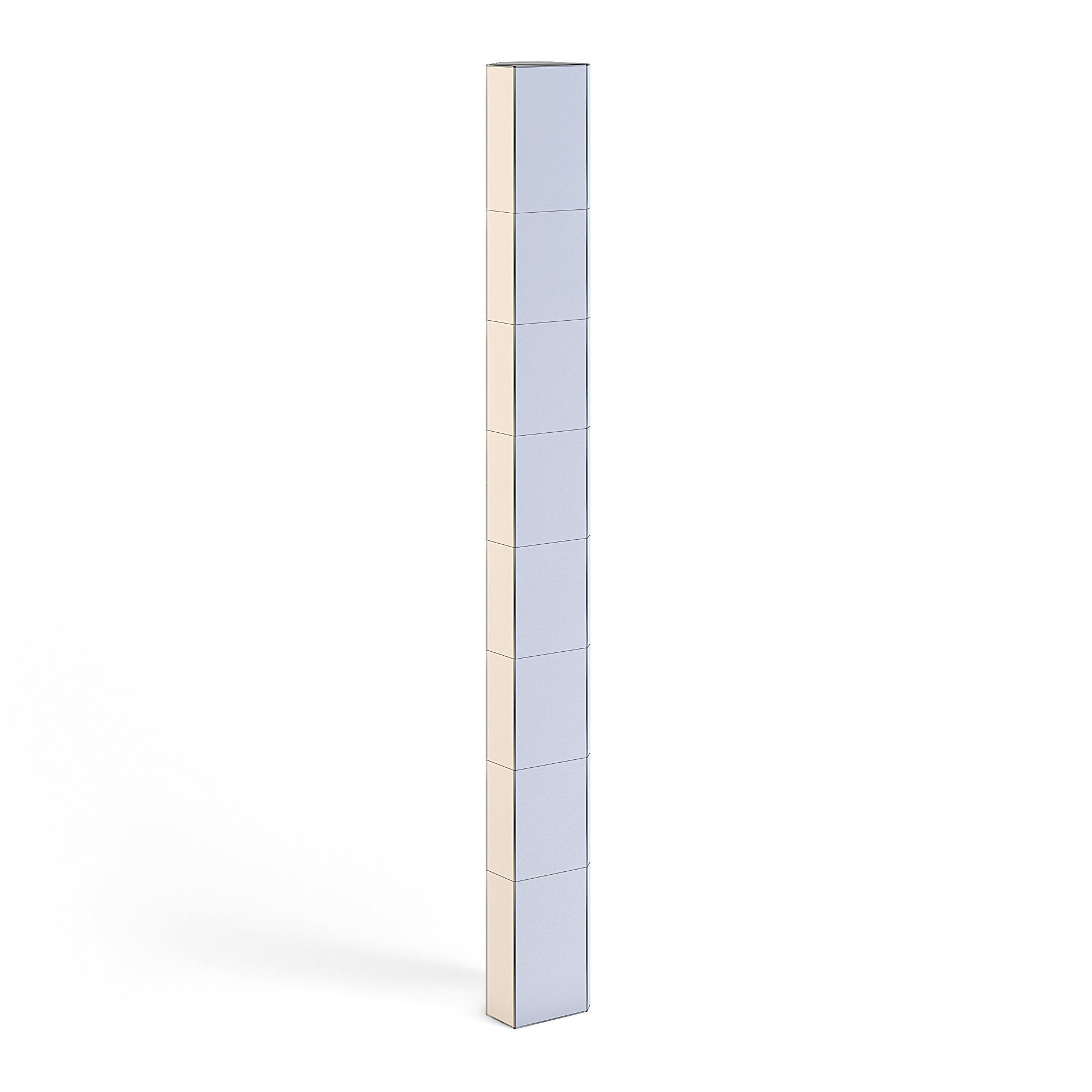 Futuristic Apartment Wall Corner 3D model_1