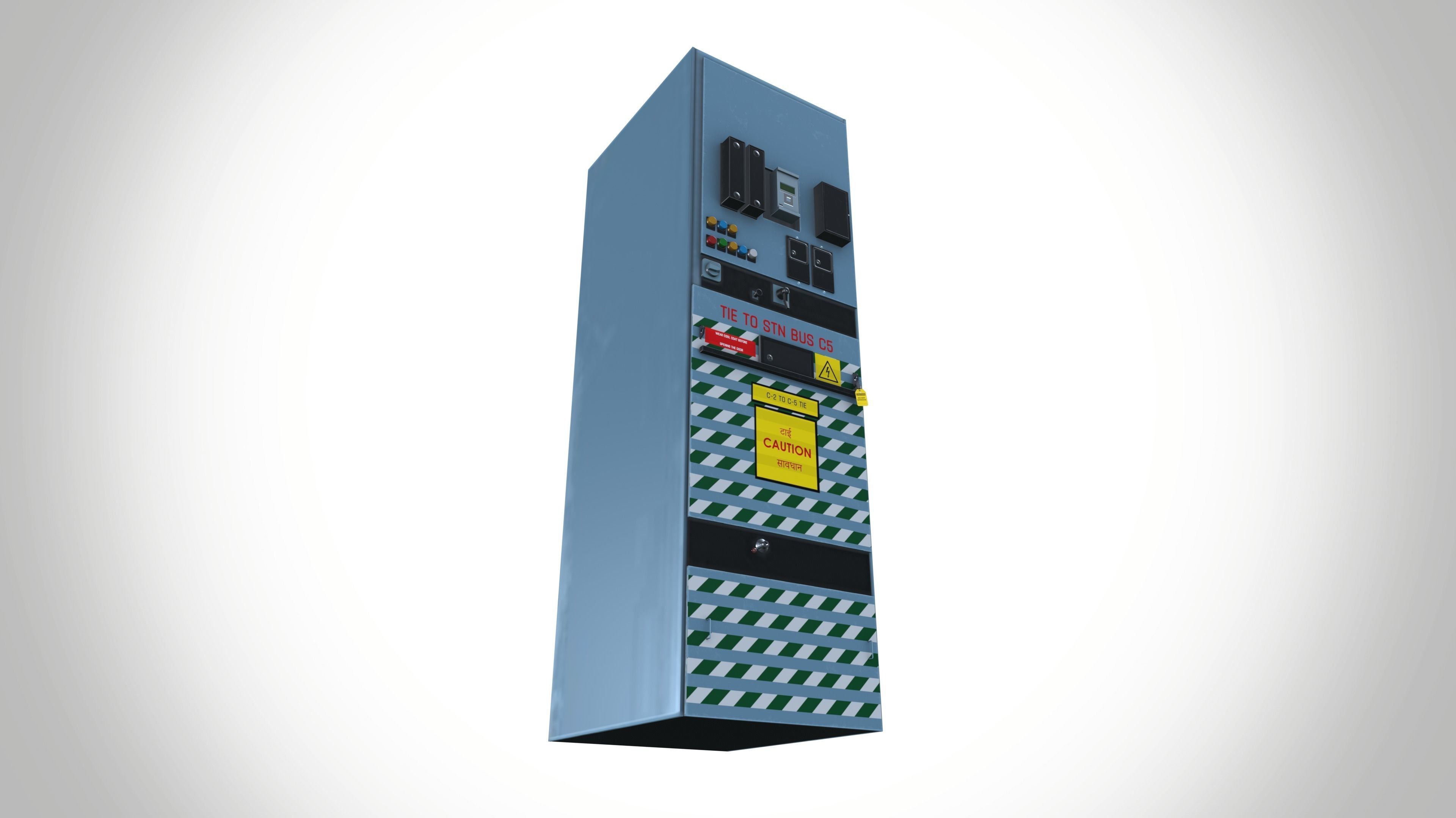 Electric fuse box 3D model_2