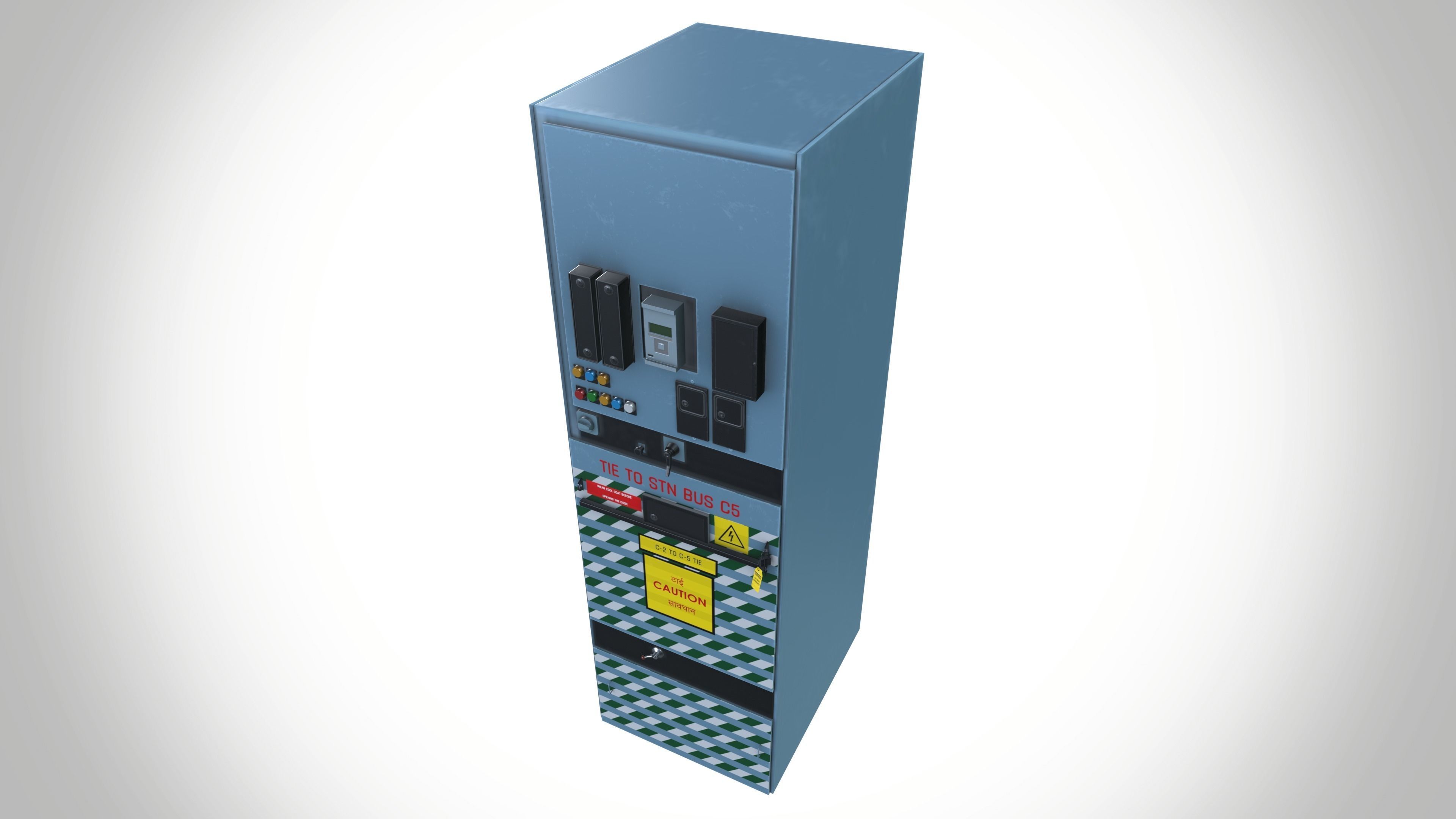 Electric fuse box 3D model_4