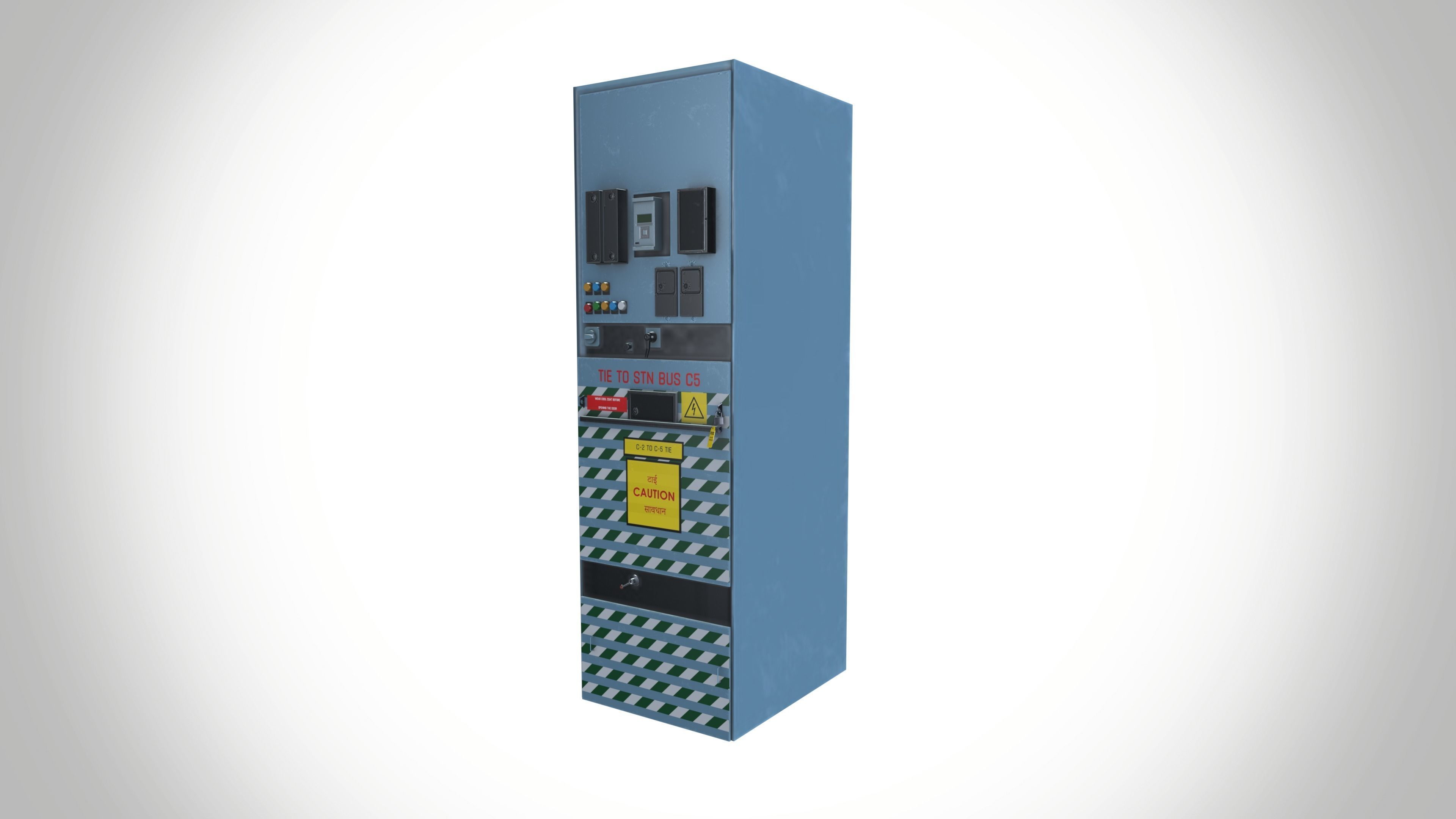 Electric fuse box 3D model_6
