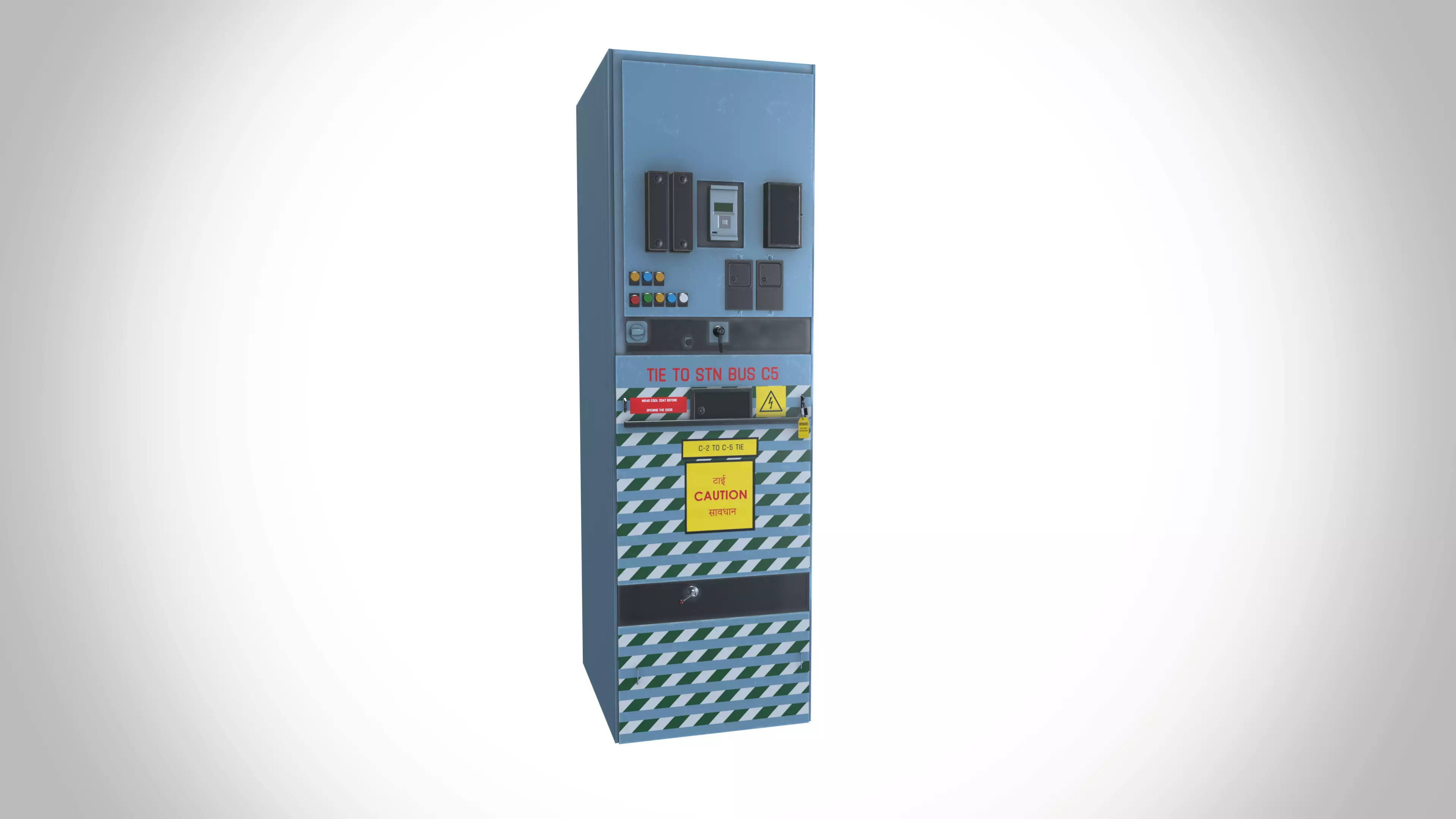 Electric fuse box 3D model_0