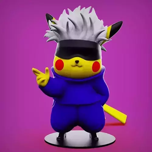 Pikachu Gojo Fusion 3D print model