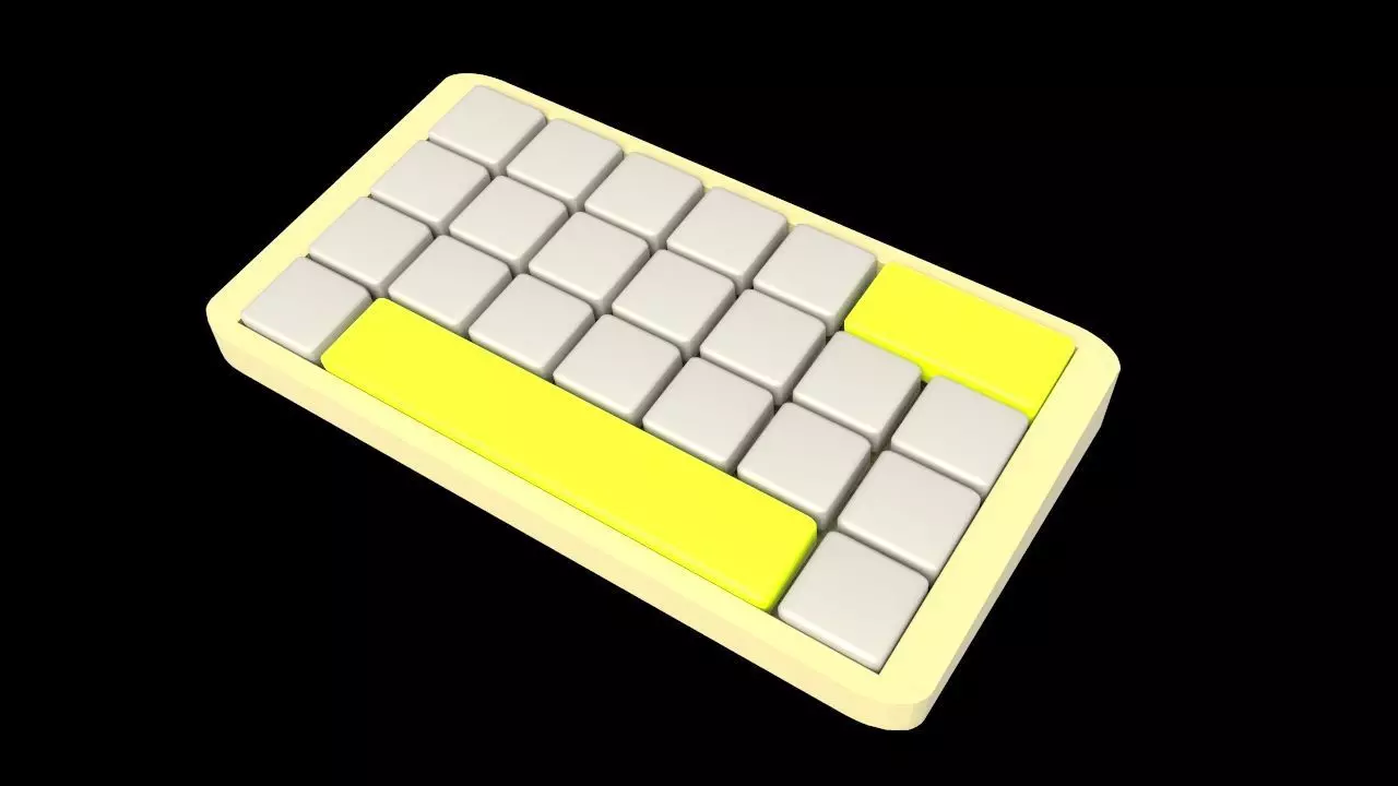 keyboard Motion graphics Animation Low-poly 3D model_0