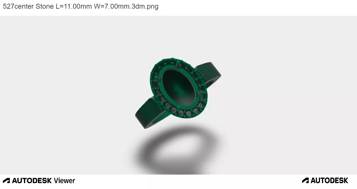 Men Ring with an Oval Cut Center Stone 3D print model_0