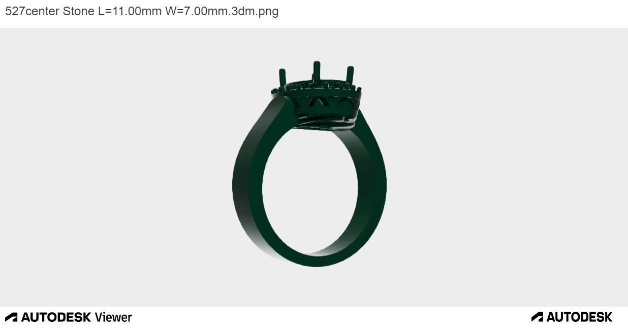 Men Ring with an Oval Cut Center Stone 3D print model_8
