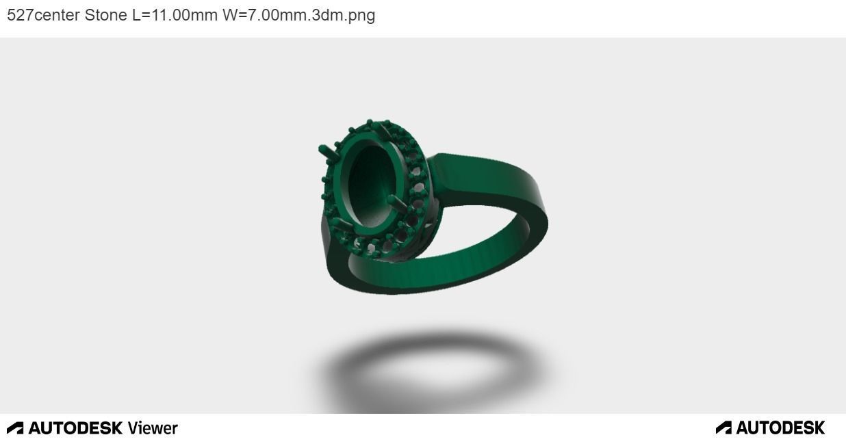 Men Ring with an Oval Cut Center Stone 3D print model_7