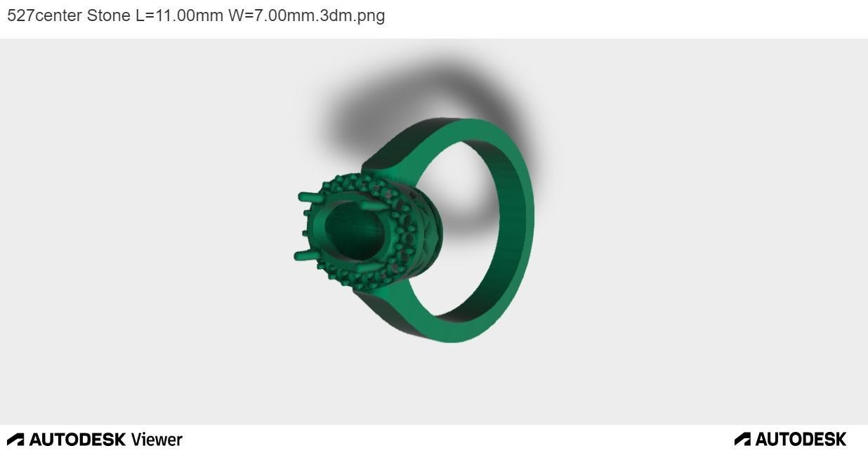 Men Ring with an Oval Cut Center Stone 3D print model_2