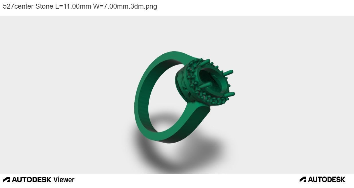 Men Ring with an Oval Cut Center Stone 3D print model_1