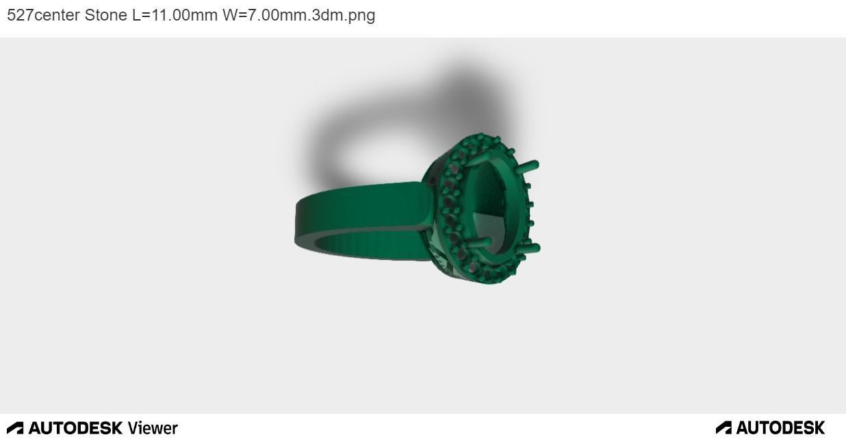 Men Ring with an Oval Cut Center Stone 3D print model_4