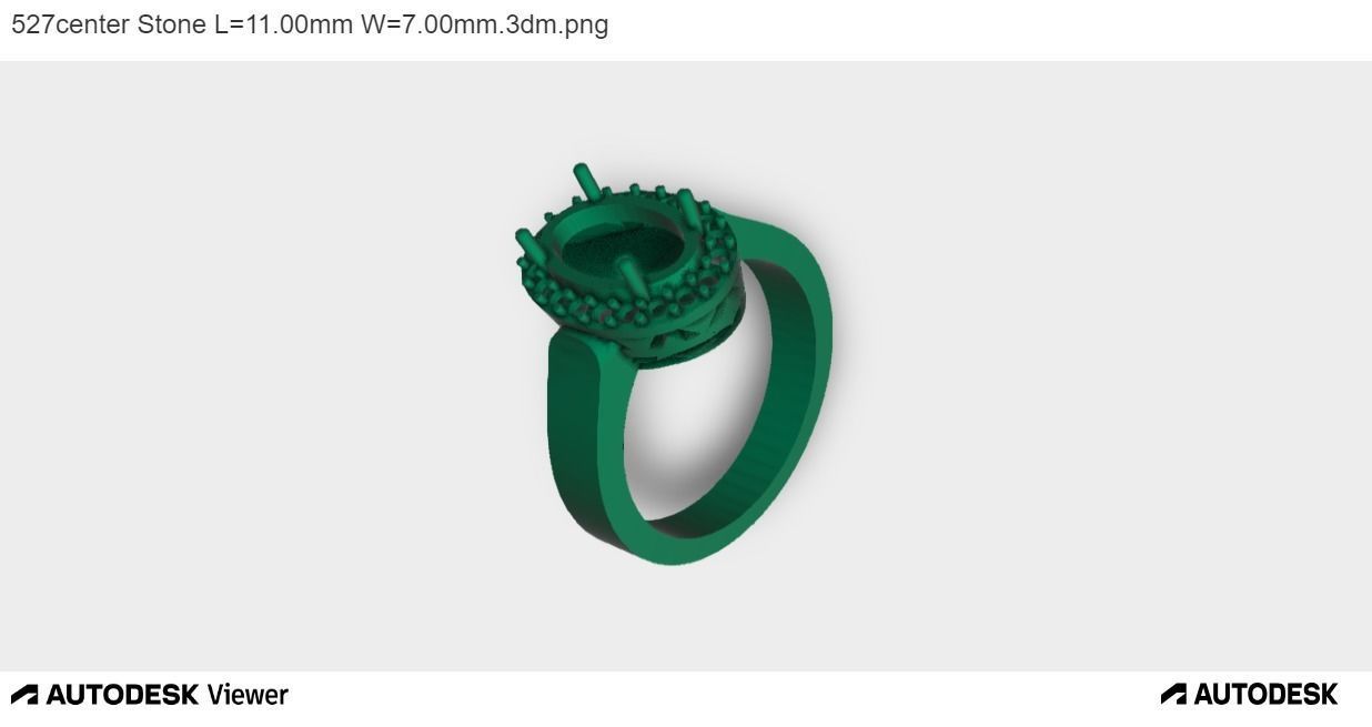 Men Ring with an Oval Cut Center Stone 3D print model_3