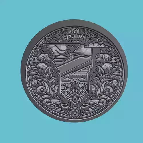 Namibia Map Medallion Wall Art Printer