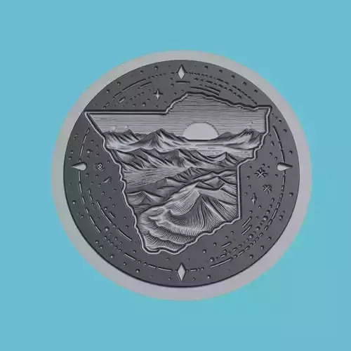 Namibia Map Medallion Wall Art Printer