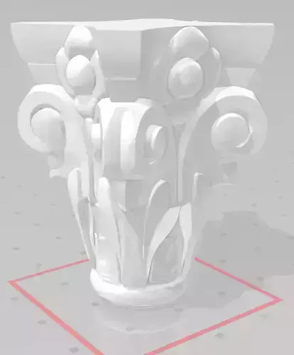 Pillar ending Low-poly 3D model