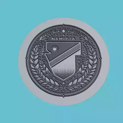 Namibia Map Medallion Wall Art Printer