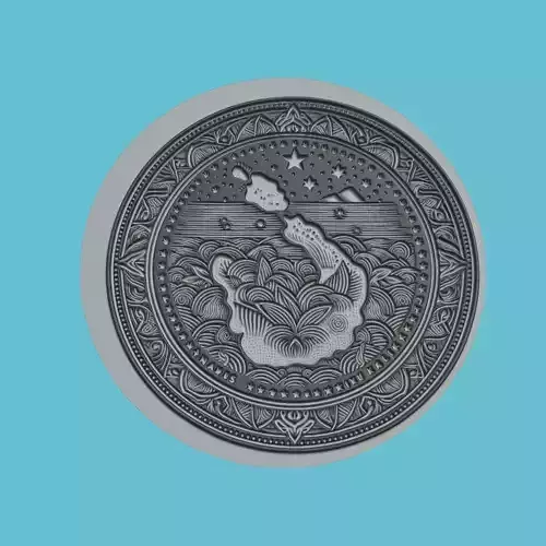 Nauru Map Medallion Wall Art Printer