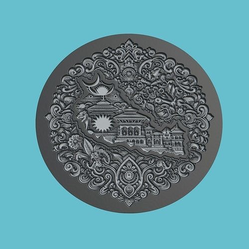 Nepal Map Medallion Wall Art Printer 3D print model