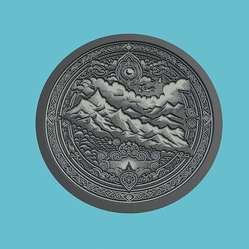 Nepal Map Medallion Wall Art Printer 3D print model