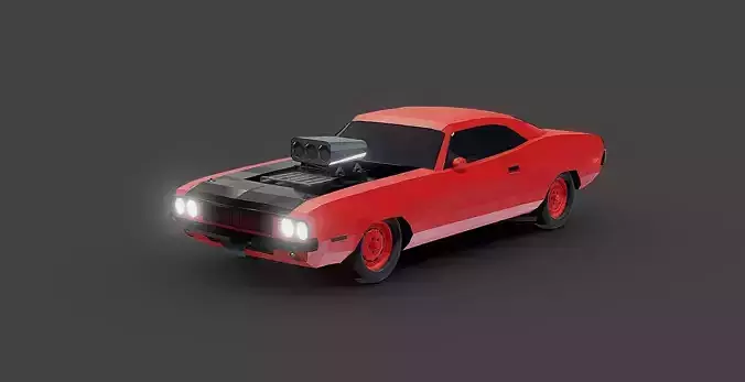 Dodge challenger Lowpoly