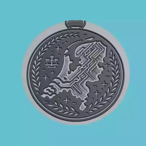 Netherlands Map Medallion Wall Art Printer