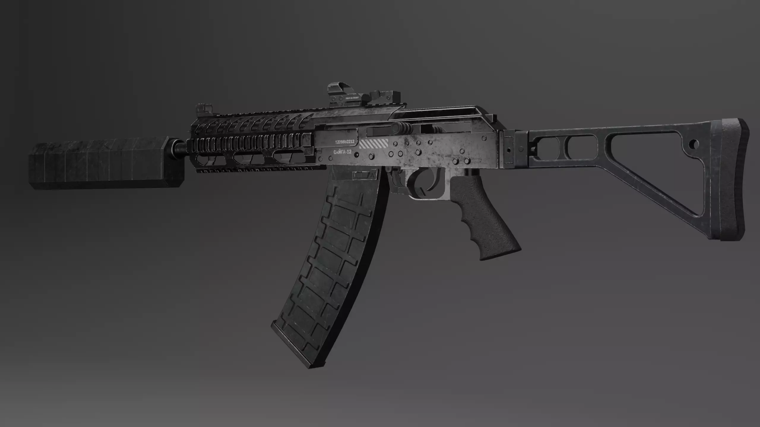 SAIGA 12 CUSTOM Low-poly 3D model