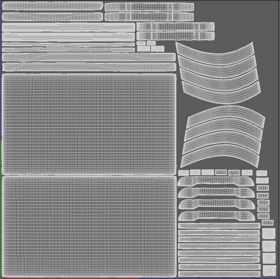 Old Rustic Wooden Dinner Table High- and Low-poly Versions Low-poly 3D model_51