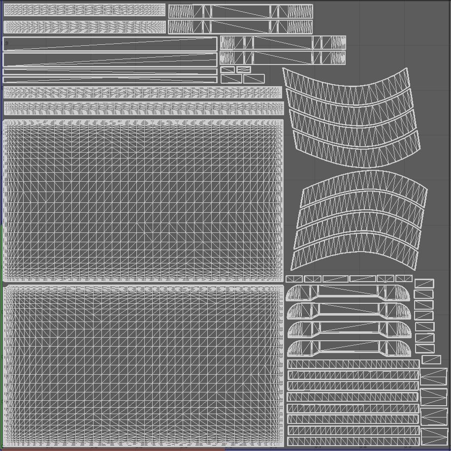 Old Rustic Wooden Dinner Table High- and Low-poly Versions Low-poly 3D model_52