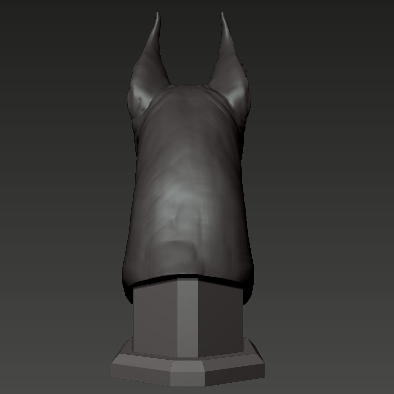 Doberman Pinscher Bust 3D print model_5