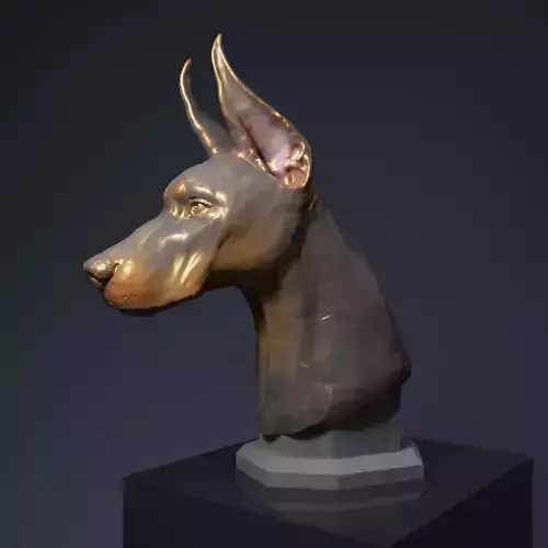 Doberman Pinscher Bust 3D print model