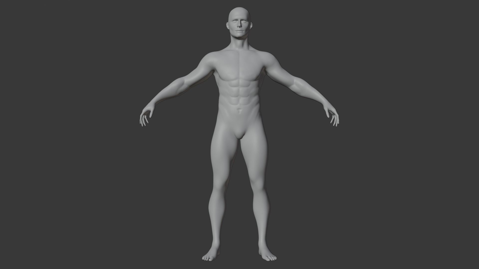 Man Body Low-poly 3D model_3