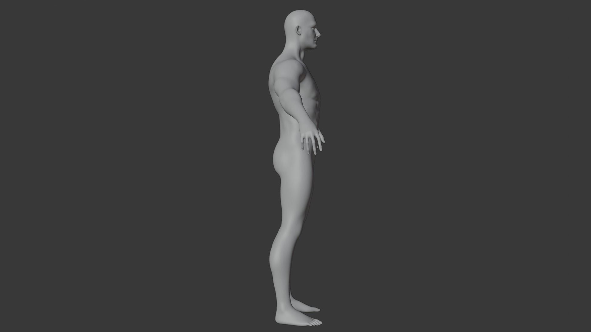 Man Body Low-poly 3D model_2