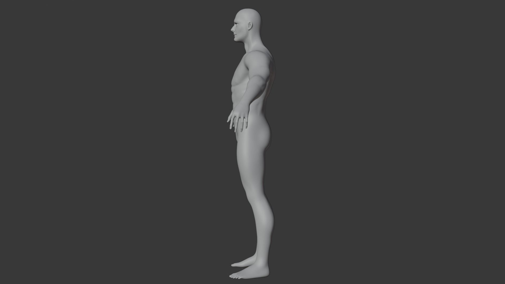 Man Body Low-poly 3D model_1