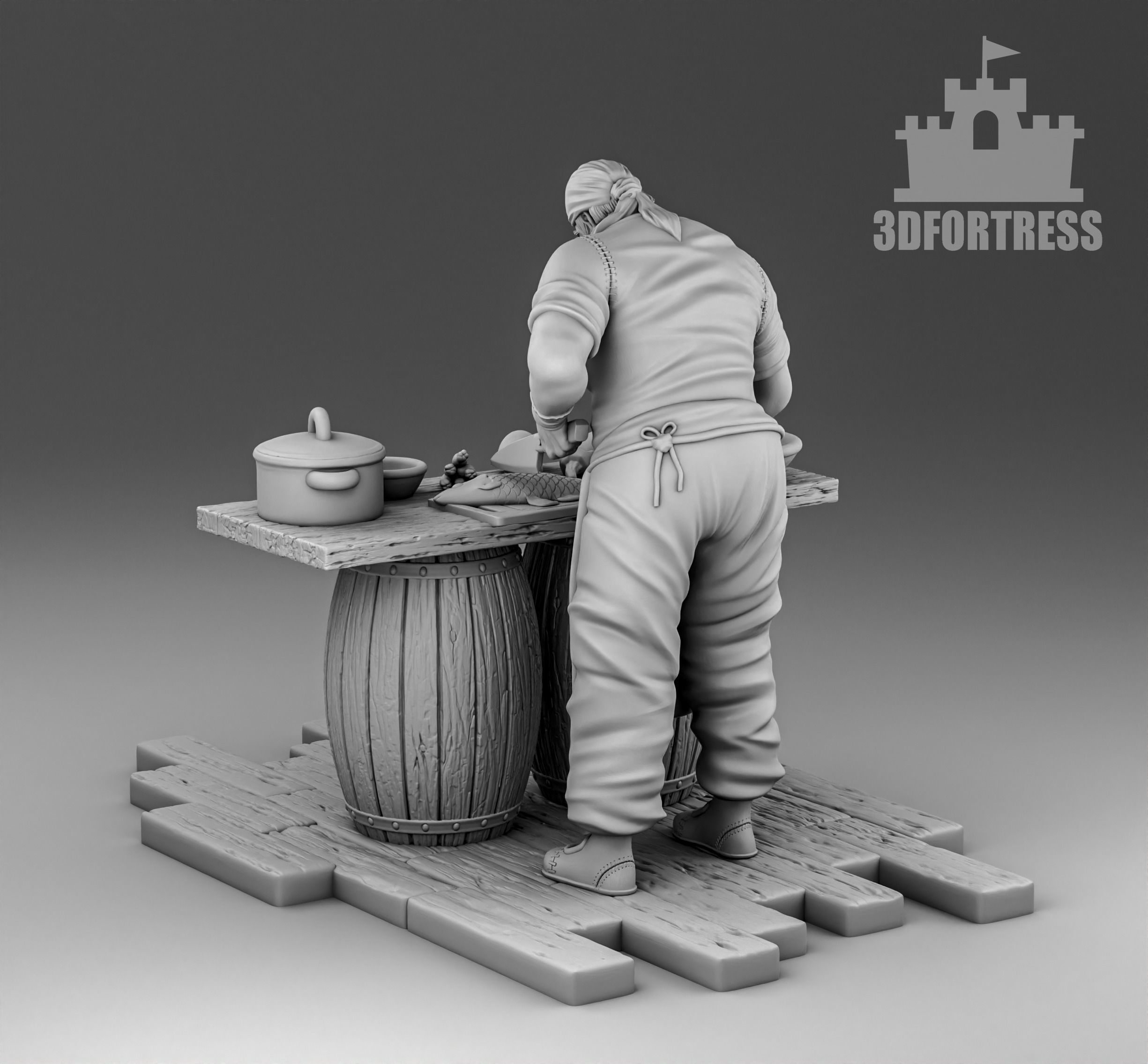 Pirate Cook 3D print model_2