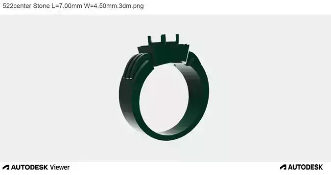 Men Ring with an Emerald Cut Center Stone