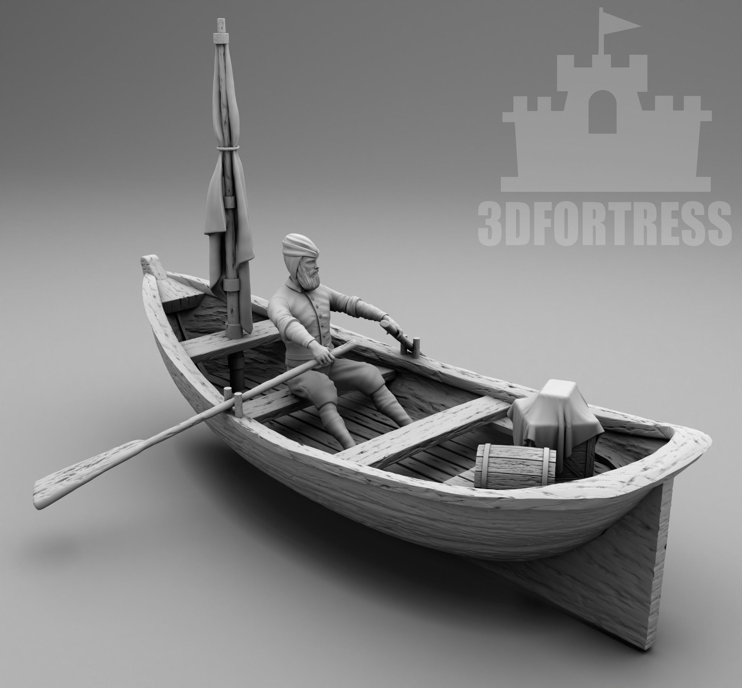 Fisherman 3D print model_3