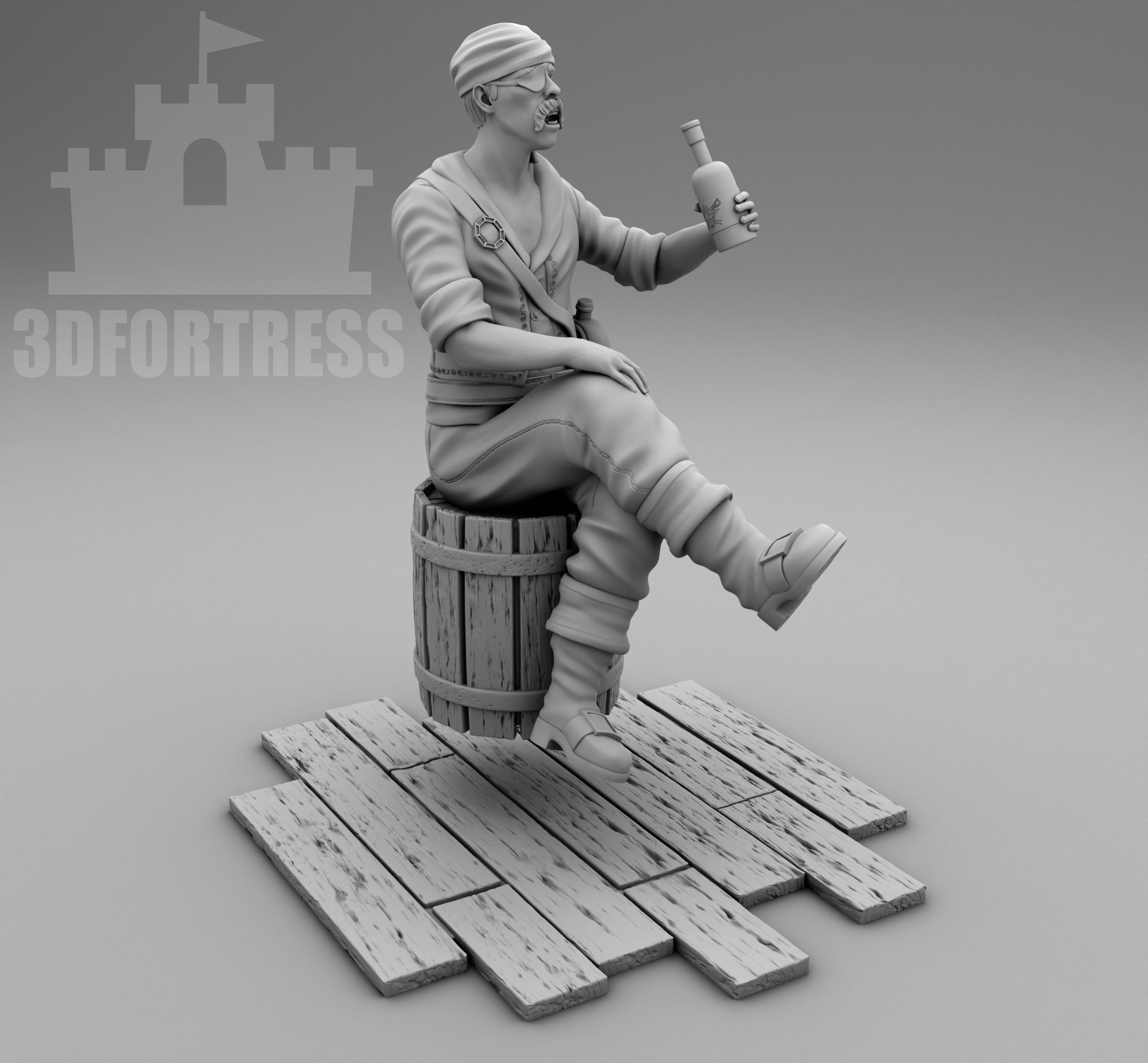 DrunkPirate 3D print model_3
