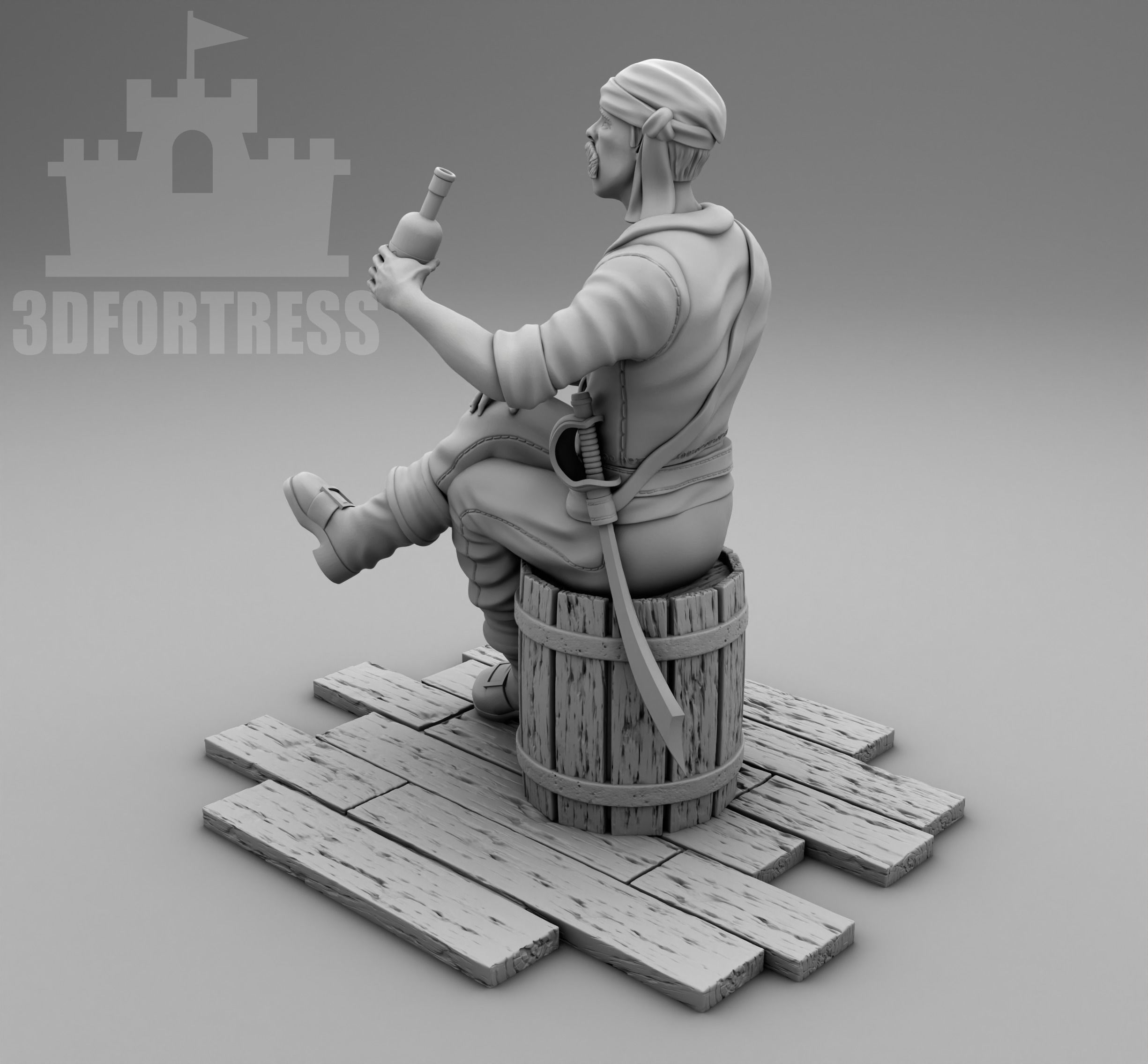 DrunkPirate 3D print model_2