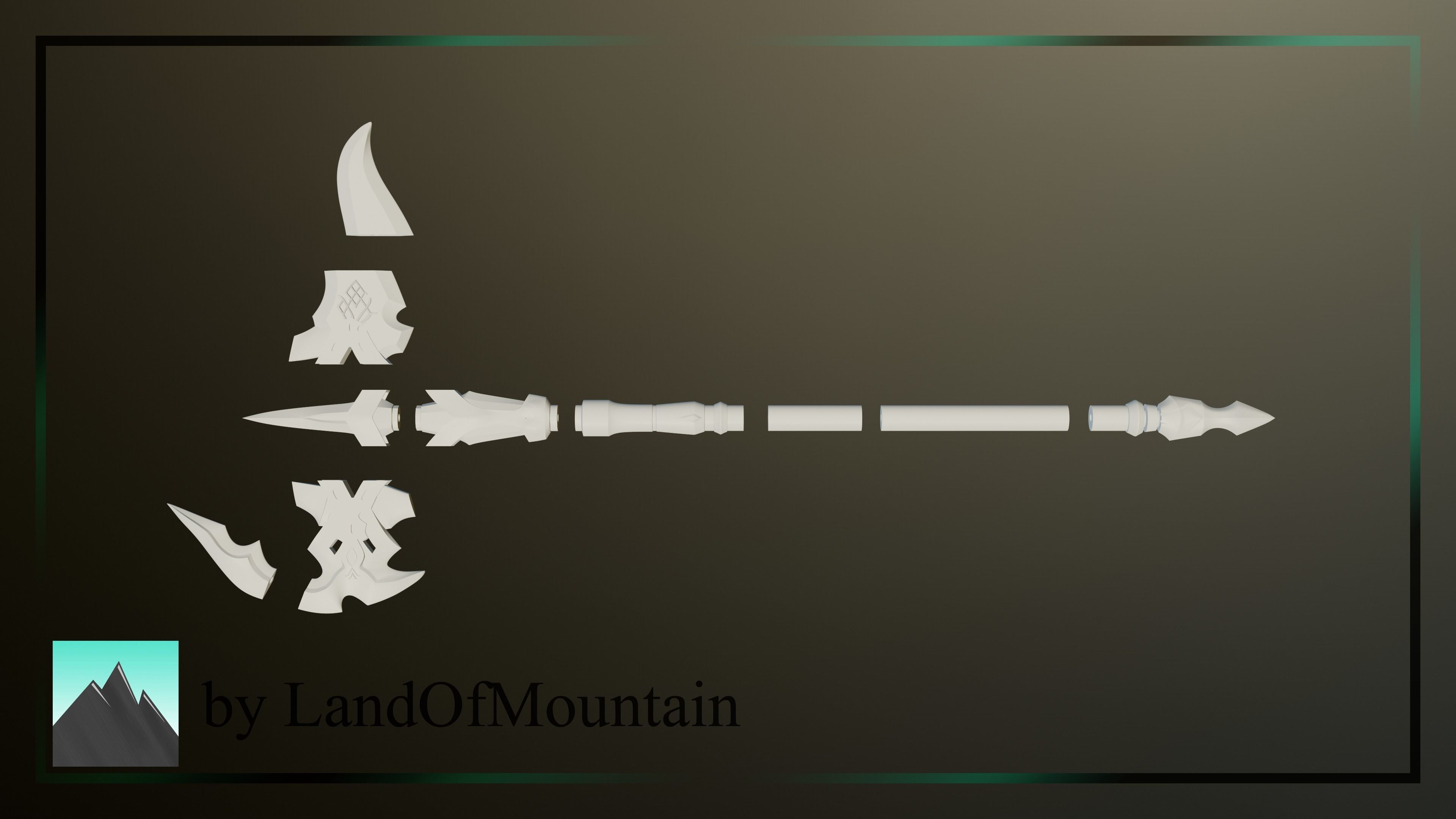 Final Fantasy XVI - Shula Axe 3D print model_2