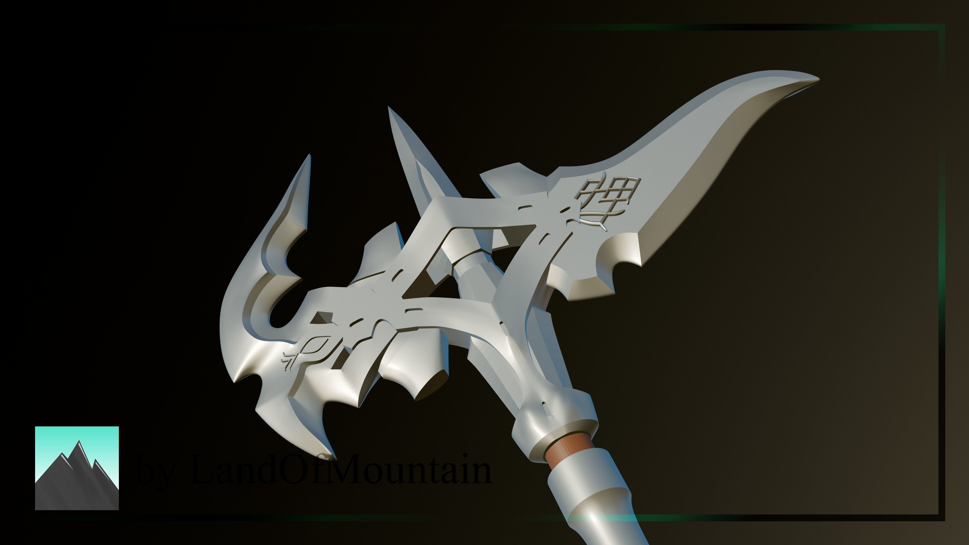 Final Fantasy XVI - Shula Axe 3D print model_1