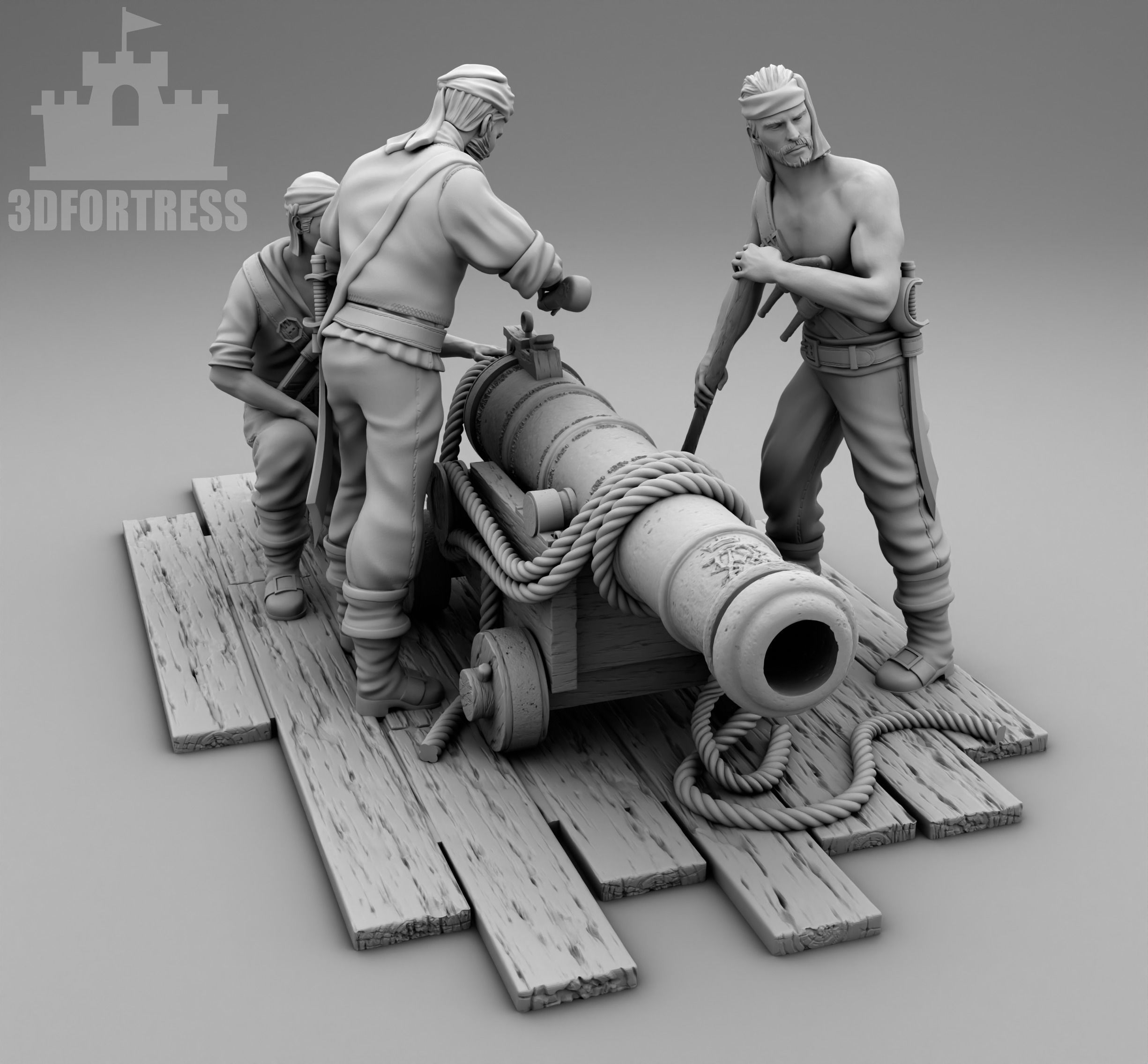 Canoneers 3D print model_1
