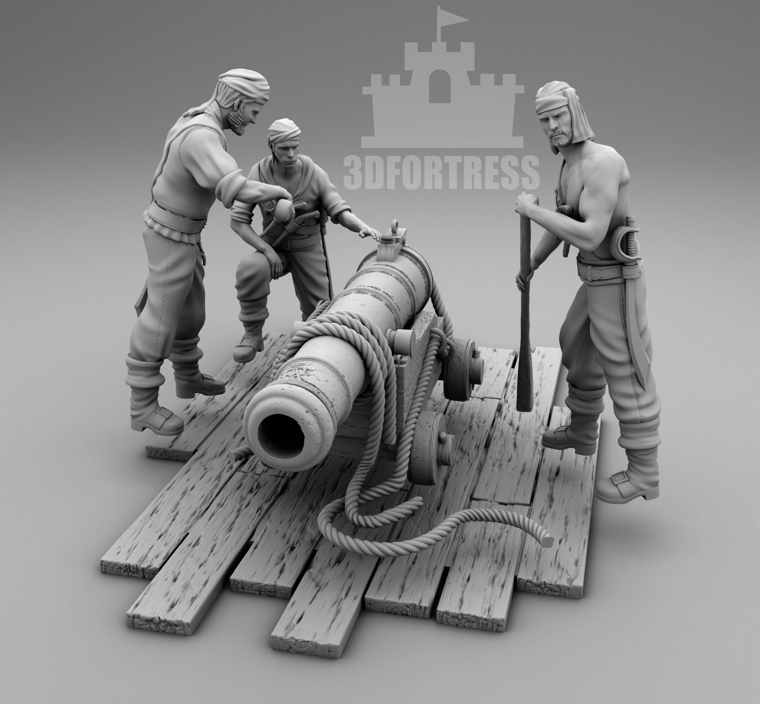 Canoneers 3D print model_4