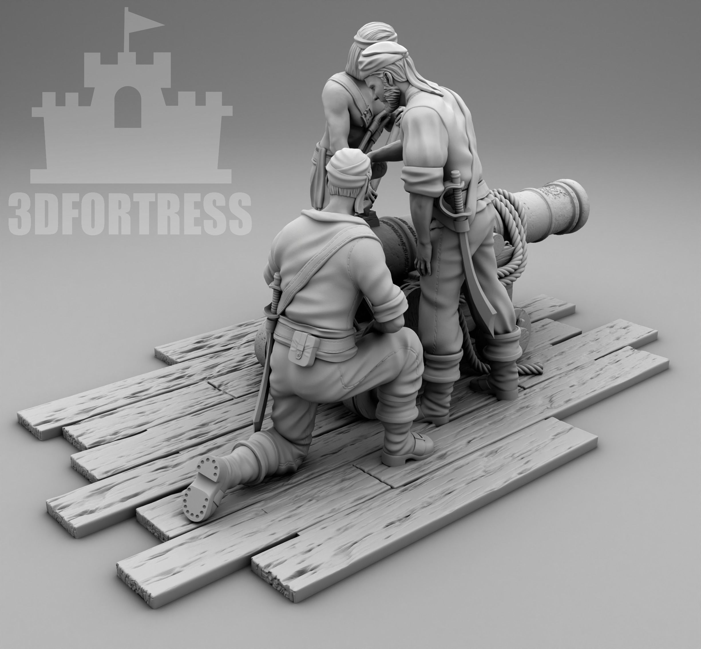 Canoneers 3D print model_2