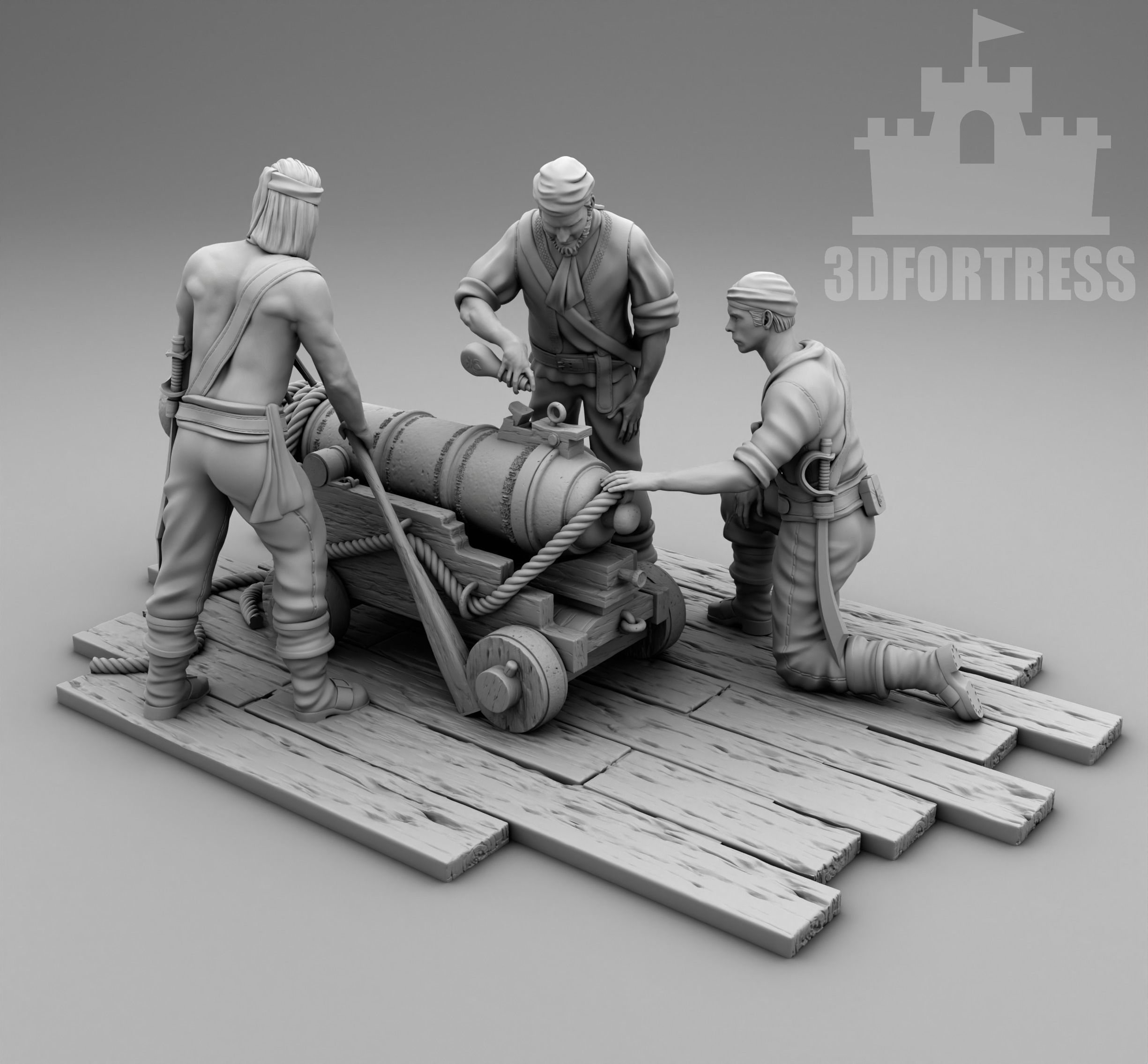 Canoneers 3D print model_3