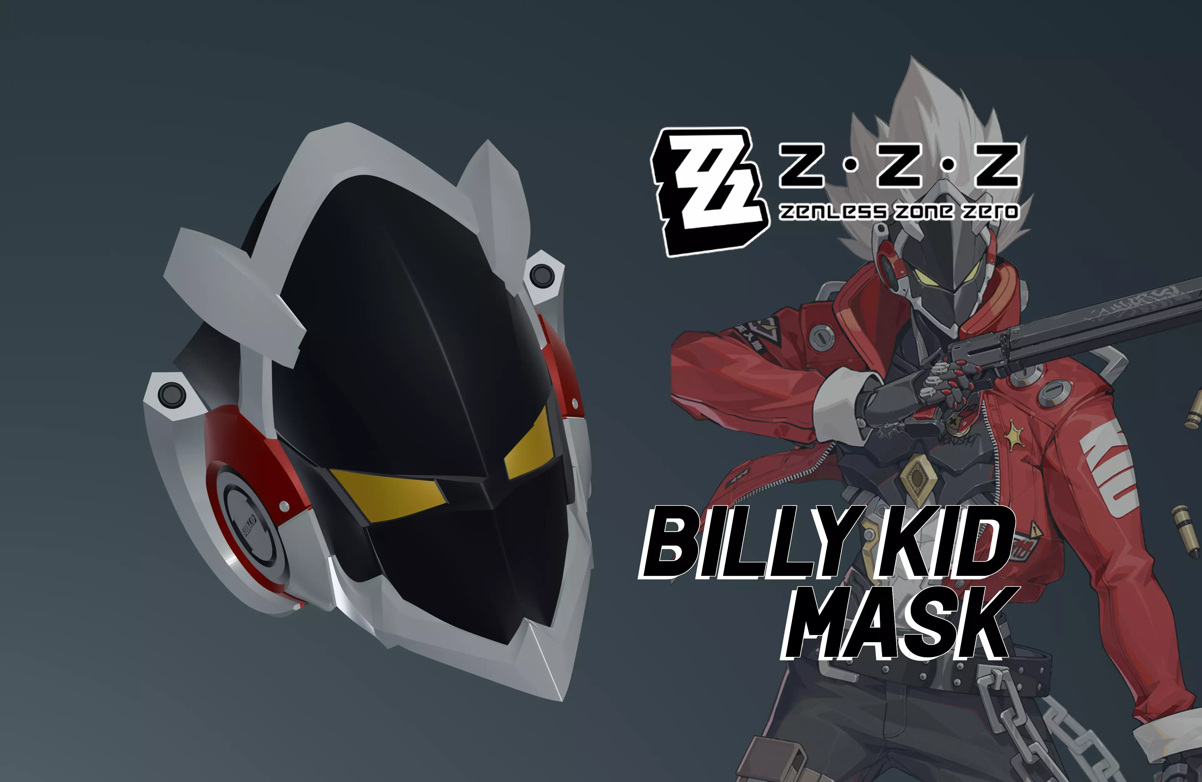 Zenless Zone Zero - Billy Kid Mask 3D print model_0